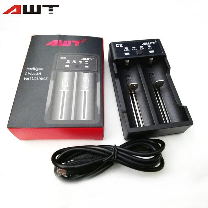 Charge Baterai 2 Slot Charger AWT 2 Slot Charger AWT C2 Charger C2 AWT Charger C2 2A AWT Charger C2