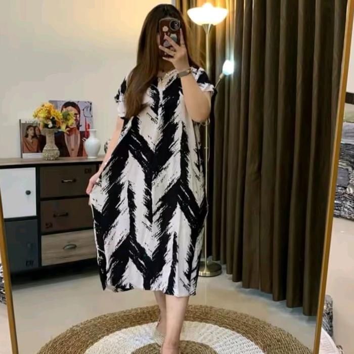 Daster lowo jumbo resleting drpan baju batik kekinian busai addurah Busui (Ball)