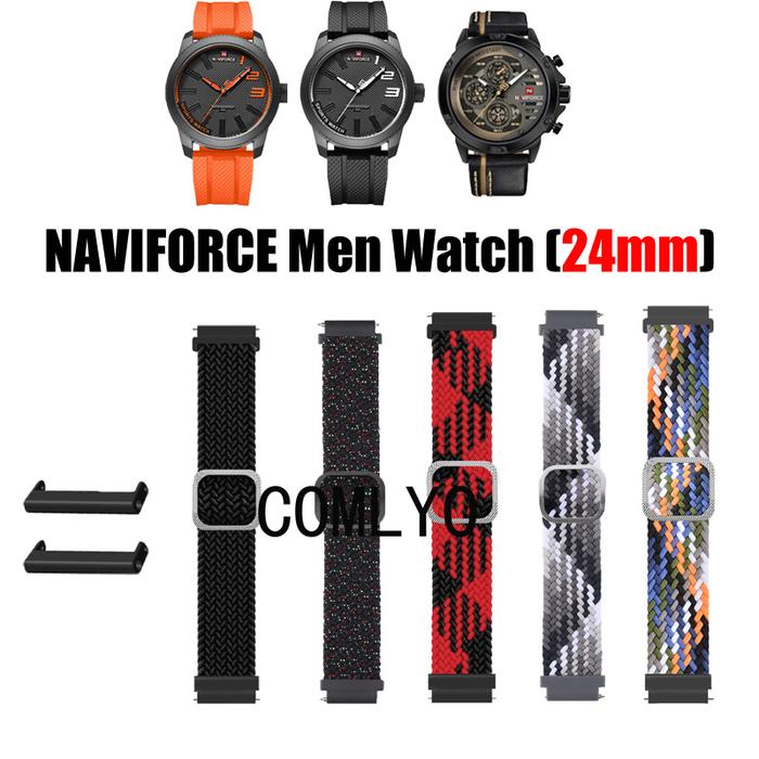 For NAVIFORCE Men Watch NF9202 NF9110M Strap Nylon Belt Adjustable Soft Breathable Wristband Men's Q
