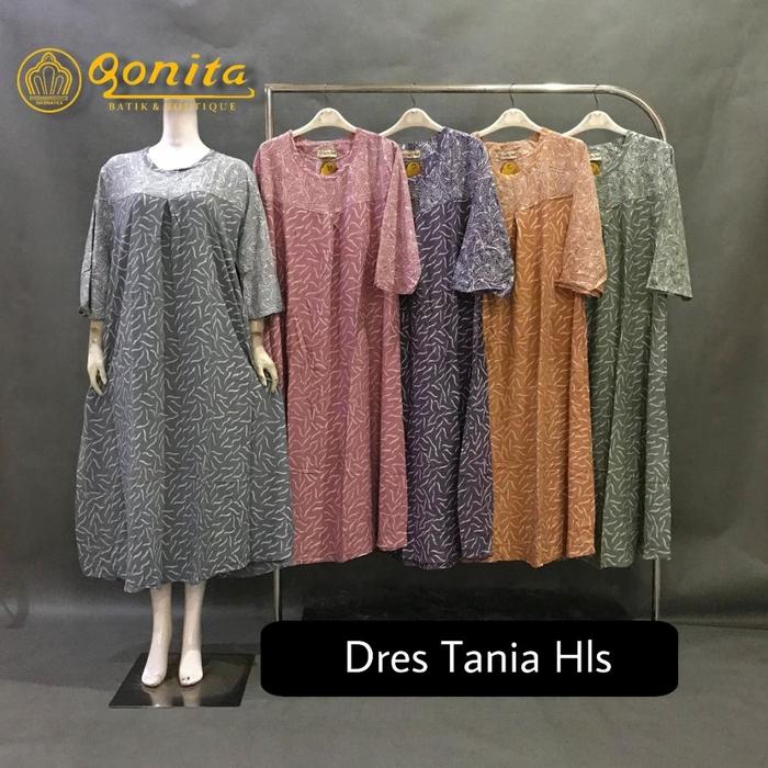 daster batik rayon qonita lengan 7/8 panjang 120 cm adem
