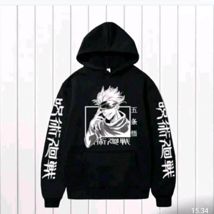 SWITER HOODIY ANIME NARUTO JUJUTSU ANAK SABLON DDF BAHAN MAT KATUN  FLEECE ADEM TIDA PANAS SAAt DIPA