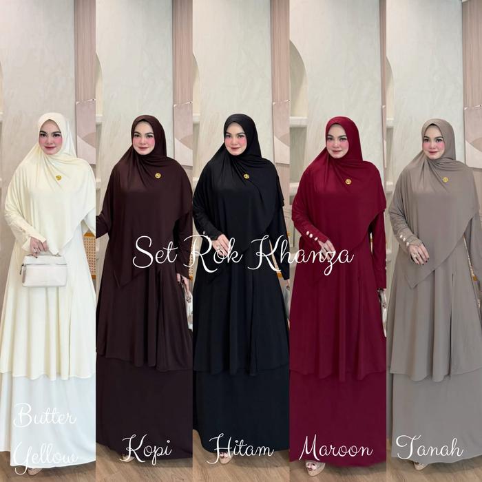 KANZA SET TUNIK + ROK | POPPY SYARI | PUSPITA HIJAB SYARI