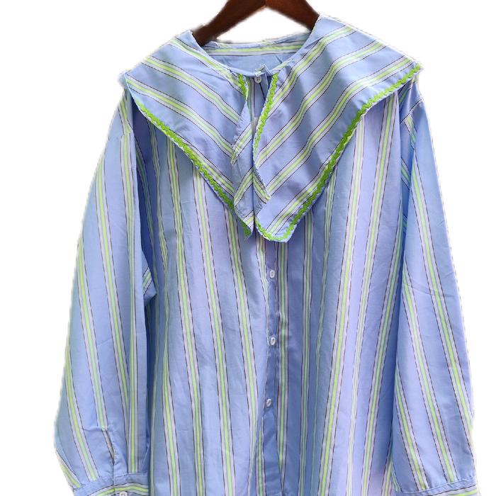 kemeja sailor|kemeja katun sailor|kemeja wanita