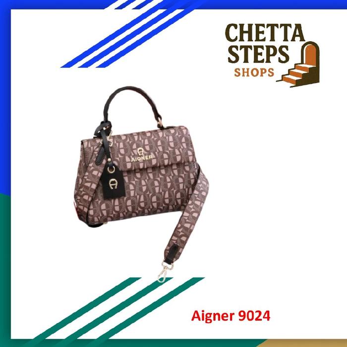 Tas Wanita Aigner 9024 - Tas Cewek Cluny Top Handle Signature Logo