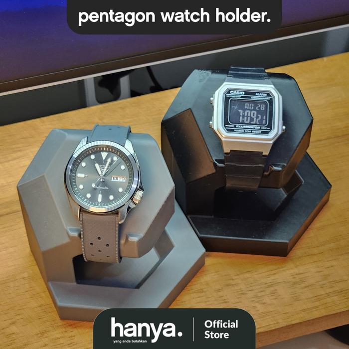 Watch Holder Pentagon / Stand Jam Tangan Berbentuk Industrial Pentagon