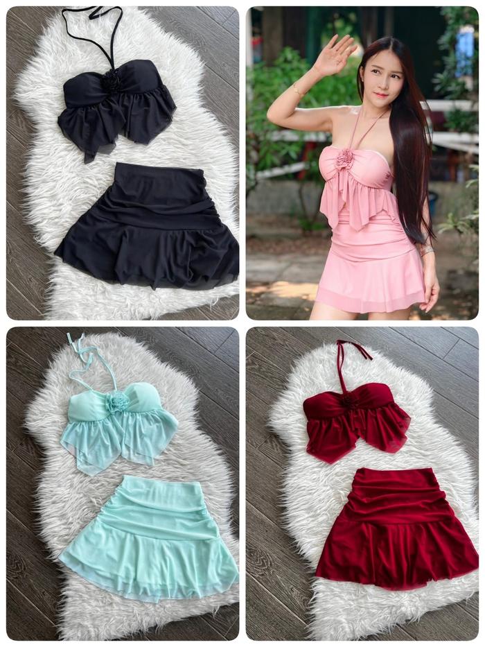 Jms  - 850 / Summer one set / One set kemben crop top / setelan rok mini wanita / one set pesta / se