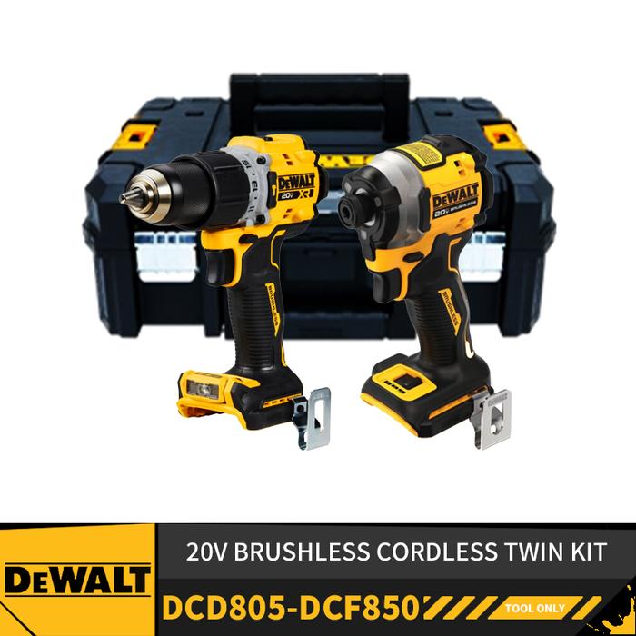 DEWALT Brushless Cordless Drill Impact Driver Twin Kit DCD805 DCF850