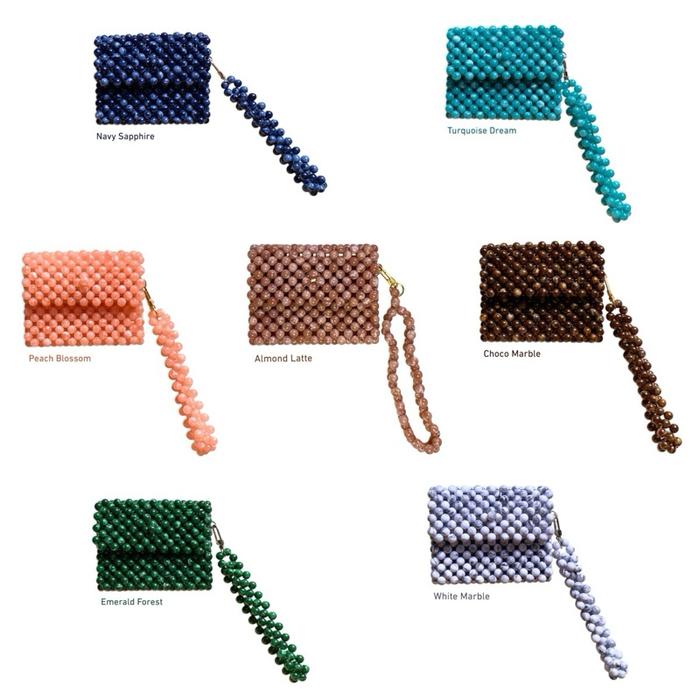 FANMY | Mini Marble Card Holder Collection | beaded wallet | marble card holder | beads card holder 