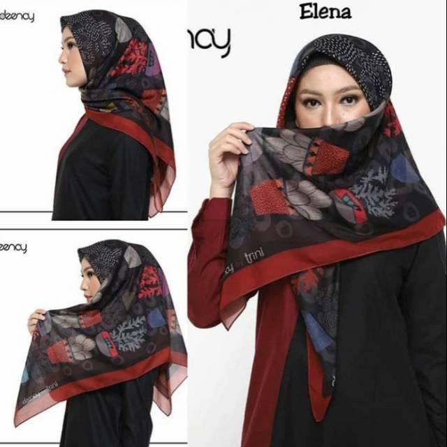 hijab Deenay kw motif elena jilbab denay kw kerudung deenay kw voal