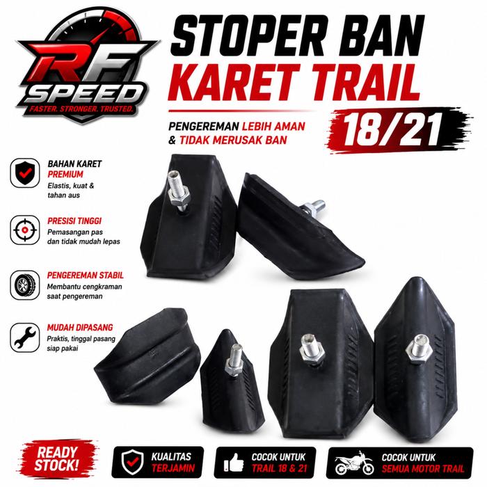 STOPER BAN KARET TRAIL RING 18 21 UNIVERSAL KLX CRF KTM TRAIL ENDURO PNP VELG TRAIL