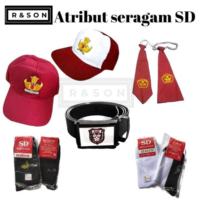 Atribut Seragam Sd/Dasi Sd/Topi Sd/Sabuk Sd/Kaos Kaki Sd