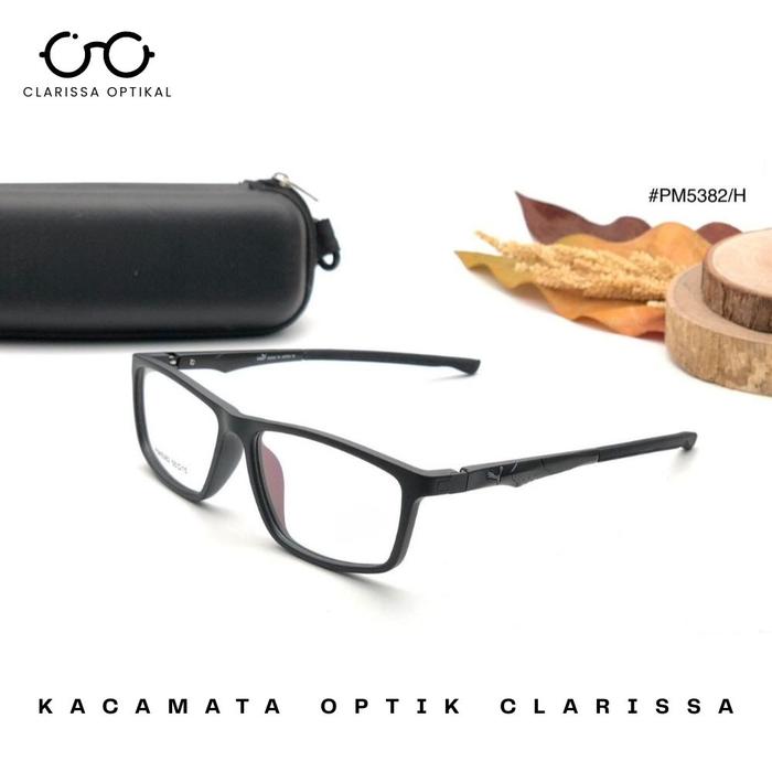 KACAMATA FRAME PMA 5382 PRIA PREMIUM SPORT CUSTOM MINUS CYLINDER PROGRESIF ANTI RADIASI TERBARU