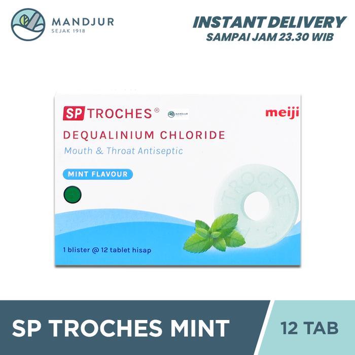 Tablet Hisap SP Troches Meiji Mint 12 Tablet - Obat Mulut/ Tenggorokan