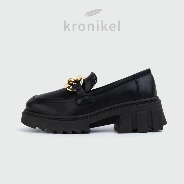 KRONIKEL PROJECT - AGATHA CHUNKY SHOES - Sepatu platform hitam
