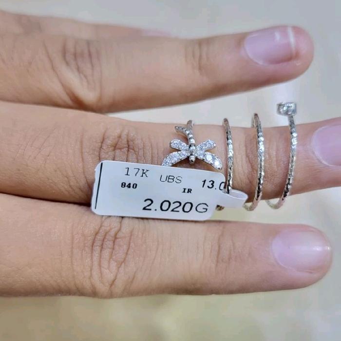 Cincin emas 75 capung spiral