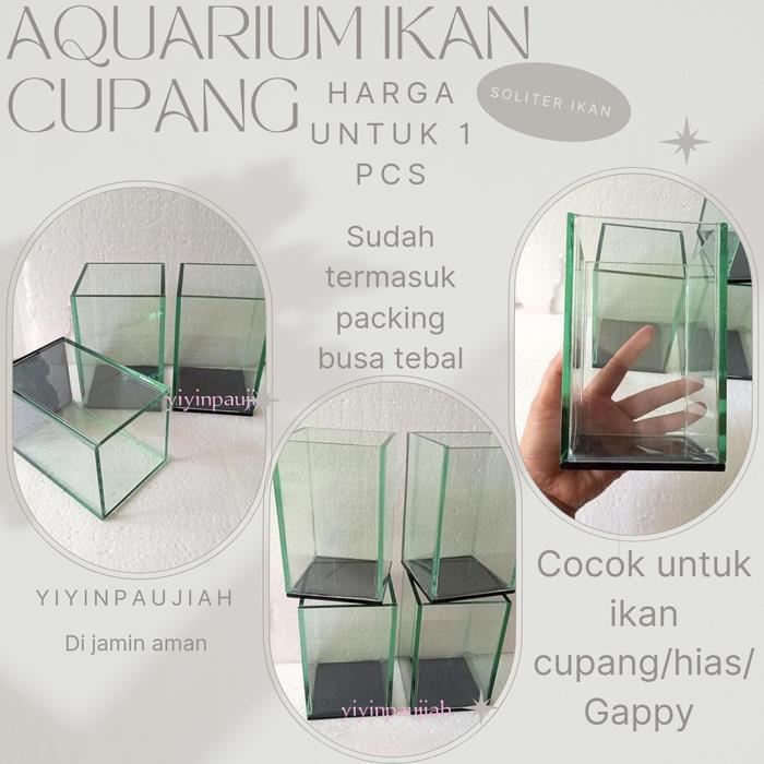 Soliter cupang soliter tempat ikan cupang aquarium mini ukuran 101015