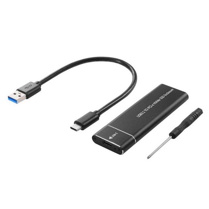M.2 NVMe SSD External Box USB 3.1 Type-C Aluminum Alloy SSD Case