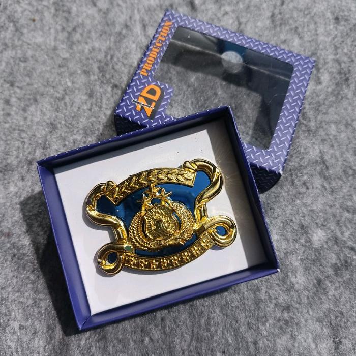 Emblem Biru Baret Provos Dan Polairud Bahan Mika Akrilik