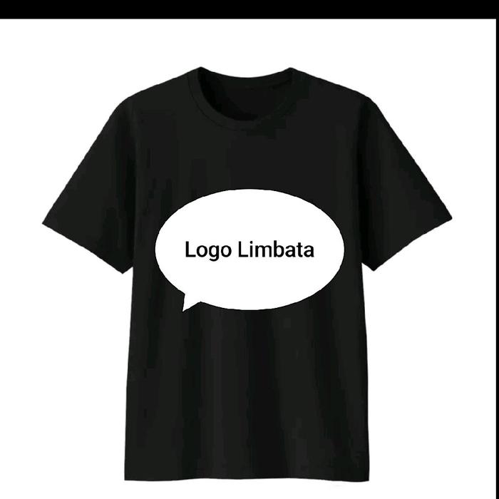 Baju limbata 6-7cm Berwarna Kaos Atasan Hitam Dewasa Pendek Katun Logo Distro Pria Santai Cowok