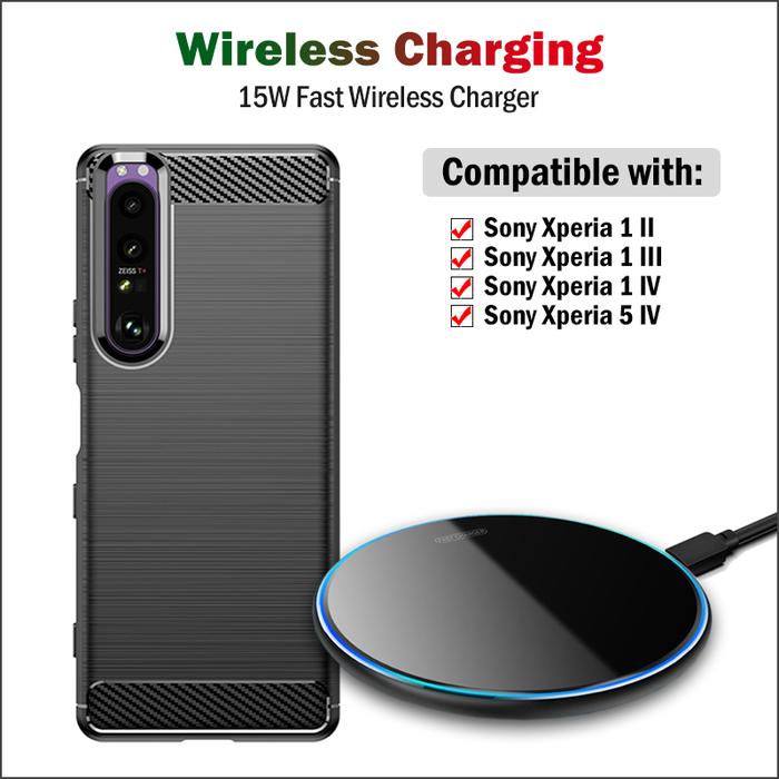 15W Fast Qi Wireless Charger for Sony Xperia 1 II III IV V 5 IV XZ2