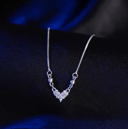 Kalung cewek charm titanium anti karat kalung liontin cinta love culpa mia fashion gaya Korea desain
