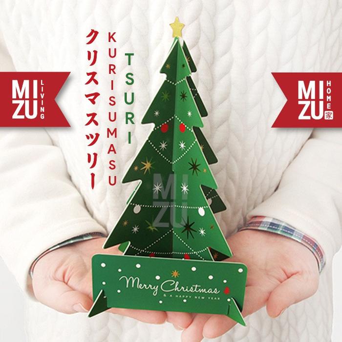 MIZU Christmas Tree Pop Up 3D Card Kartu Ucapan Natal 3D