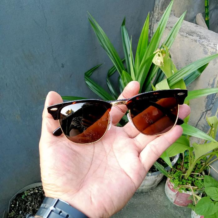 RAYBAN CLUBMASTER RB 3016 LENSA B15 BROWEN SIZE 50 Eyewear Sunglasses