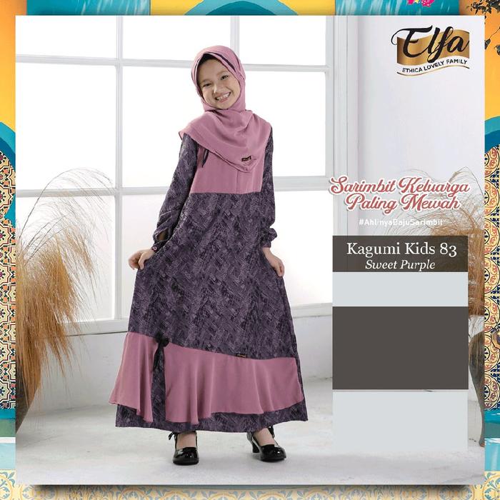 KAGUMI KIDS 83 SWEET PURPLE | BRAND ETHICA | DISKON SUPER AMBYAR Gamis Muslim Anak