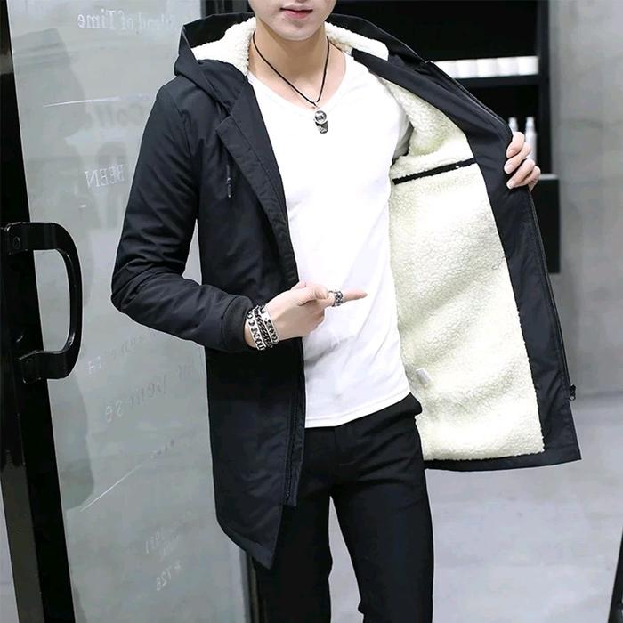 Jaket Casual Kekinian SHERPA / Jaket Pria Korean Style / Jaket Sherpa / Long Coat Pria Musim Dingin 