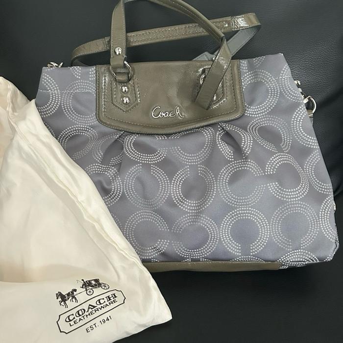 Coach Ashley convertible shoulder bag grey