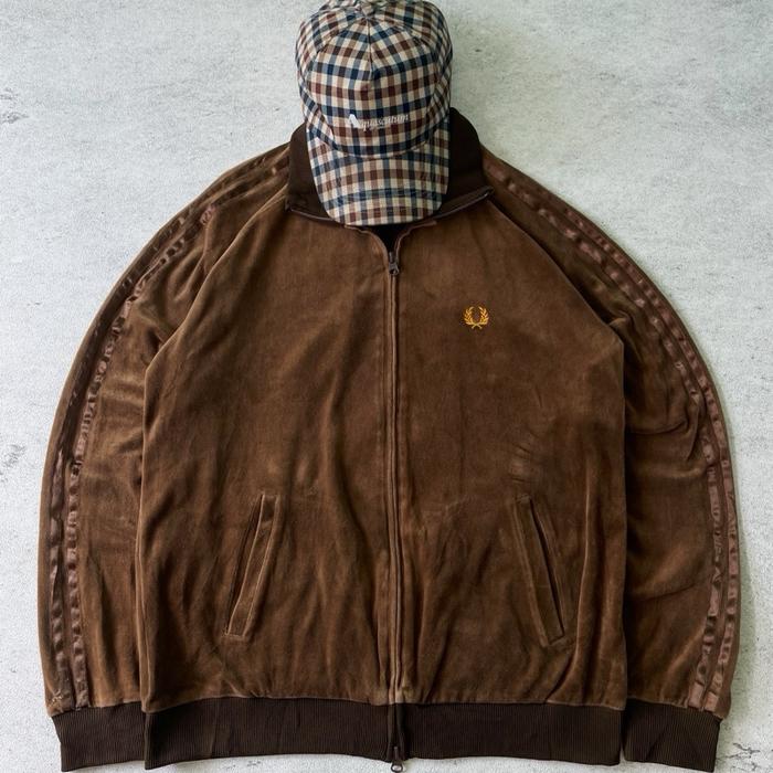 Rare vintage Fred Perry brown tapped tracktop authentic original