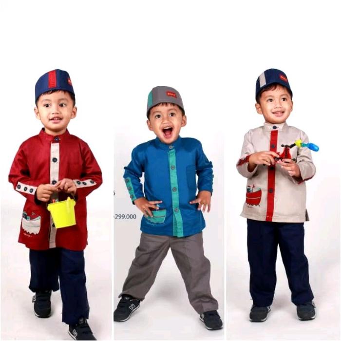 TAPL 0406 TEAL SETELAN KOKO ANAK DANNIS SATU SET dengan Pilihan Warna Merah Biru dan Cokelat untuk T