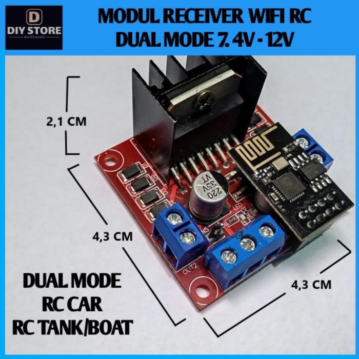 Ready Stock Dual Mode Modul Receiver Mobil Rc Wifi 7.4V -12V