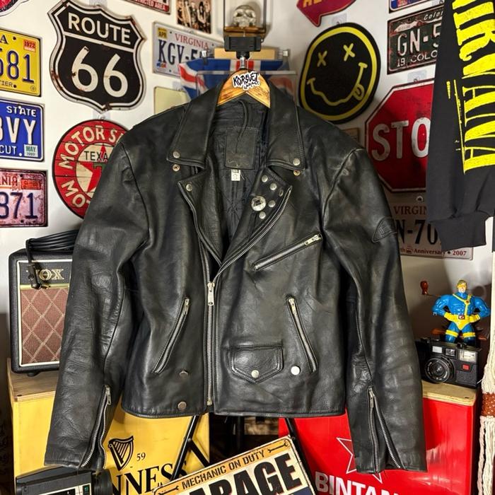 Leather vintage leather jaket kulit asli
