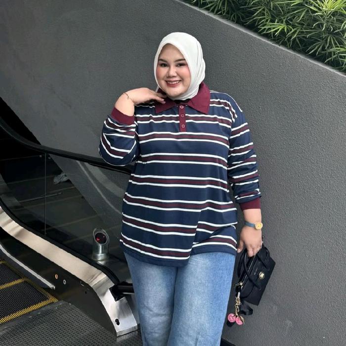 RUGBY STRIPES SHIRT JUMBO SAMPAI LD 150CM