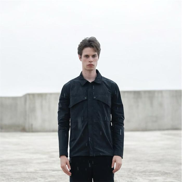 Overshirt jacket JAMES BOOGIE nylon russian black