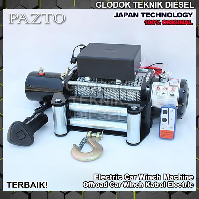Electric Car Towing Wire Rope Winch Hoist 13500 Lbs x 30 & 26 meter 24 & 12 Volt Heavy Duty HD 1 pha