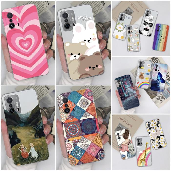 For Xiaomi Mi 11t Pro Case Cute Painted Soft silicone Clear Back