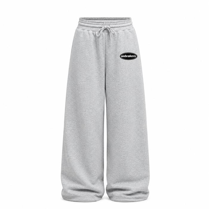 Celana Sweatpants Loose Baggy Pants Fleece Grey Misty Vast