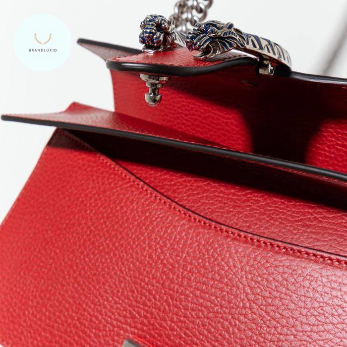 GUCCI DIONYSUS SMALL SHOULDER BAG CALF LEATHER RED