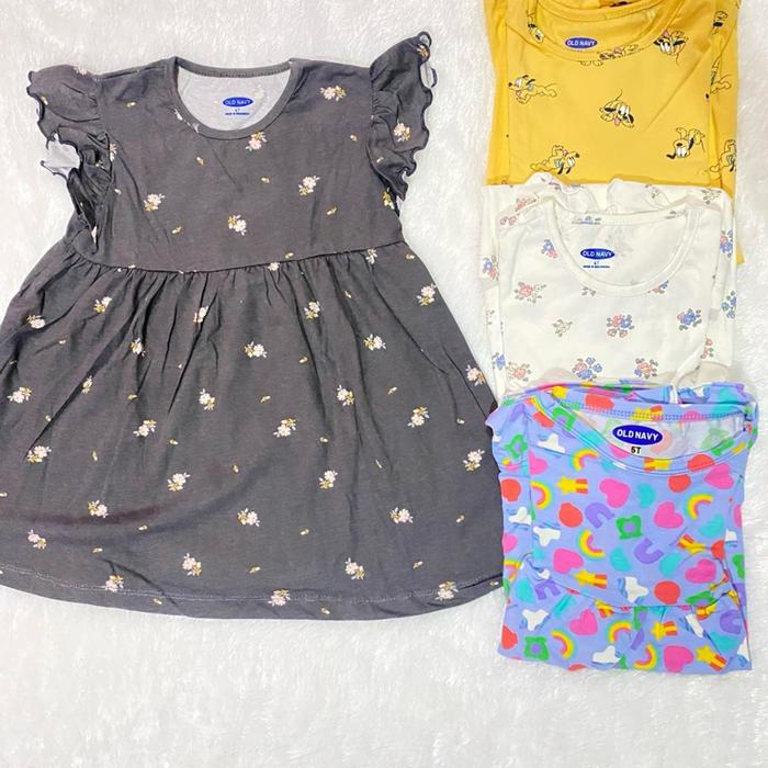 Dress Mini Anak Kain Katun Combed Adem Fashion dengan Desain Unik dan Nyaman untuk Usia 4-5 Tahun Ba