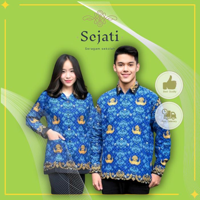 Seragam Sejati Collection - Baju Kopri Atasan Pria Wanita Guru PNS Cewek Korpri Cowok Jumbo