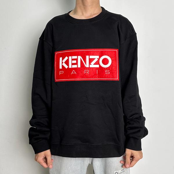Sweater KENZO PARIS SQUARE RED BLACK SWEATSHIRT 100% ORIGINAL