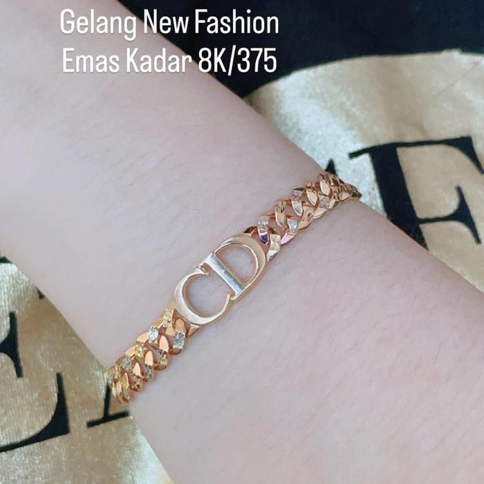 Gelang Tangan Sisik Naga CD New Fashion Emas Kadar 8K/375