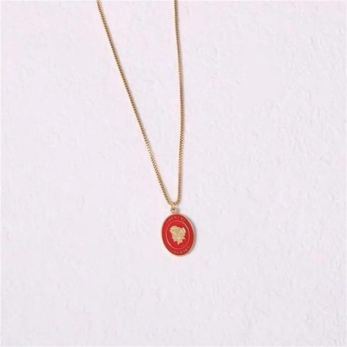 Supreme Libertad Gold Pendant Necklace Chain Kalung