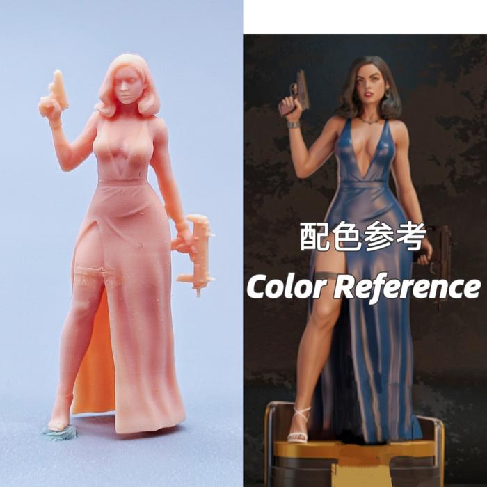 1/64 1/43 Figurines Scale Model Resin Bond Girls Uncolored Miniatures Diorama Hand-painted C527
