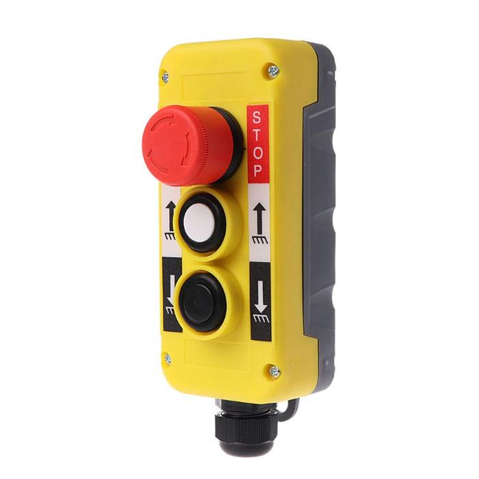 Tahan Air Industri Push Button Switch Stop Darurat untuk Electric