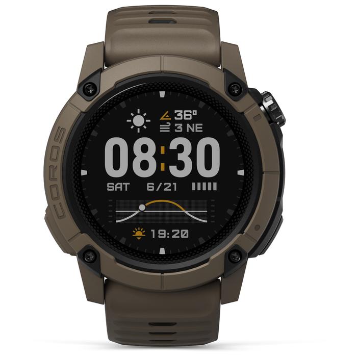 Jam Tangan Coros Nomad Brown Silicone Strap