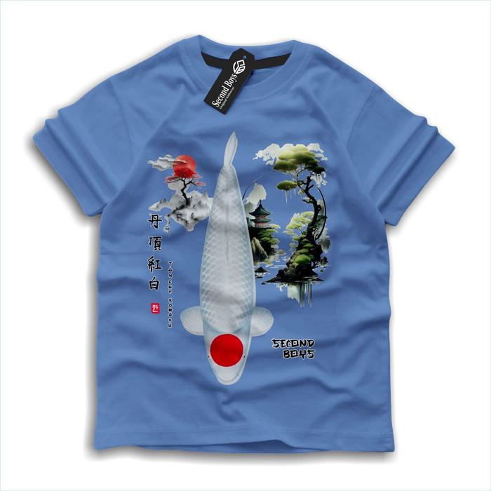KAOS DISTRO ANAK MOTIF IKAN KOI TANCHO KOHAKU