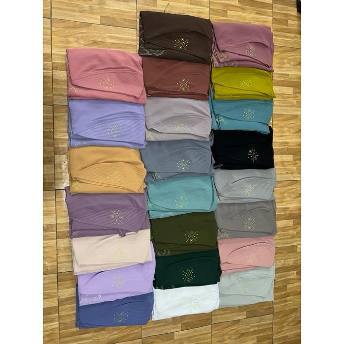 THEWA Kerudung/Khimar/Hijab “ARWA” Jumbo Lancip BINTANG 2 Layer CERUTY